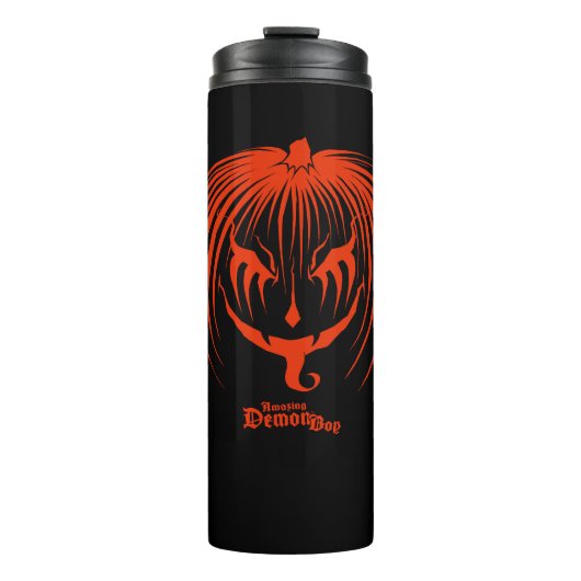 Erstaunlicher Dämonenjunge Pumpkinhead Halloween Thermosbecher (Vorderseite)