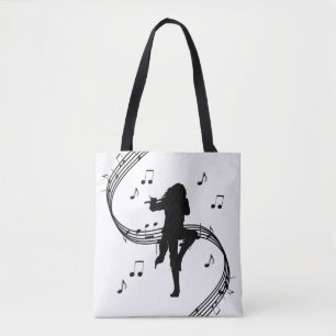 Erstaunlicher einsamer Flötenspieler Musik Tasche