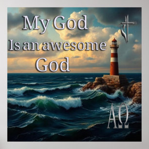 Erstaunlicher Gott Christlich Poster