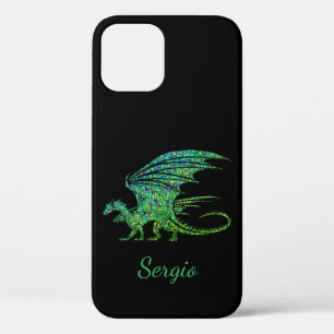 Erstaunlicher grüner Mosaikdrache Case-Mate iPhone Hülle