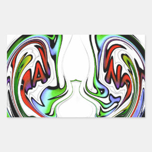 Erstaunlicher Hakuna Matata Wirbel-Kunst-Druck Rechteckiger Aufkleber