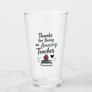 Erstaunlicher Lehrer Danke Glas