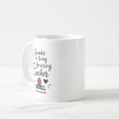 Erstaunlicher Lehrer Danke Personalisiert Kaffeetasse (Vorderseite Links)