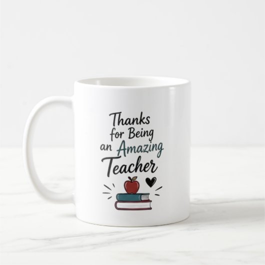 Erstaunlicher Lehrer Danke Personalisiert Kaffeetasse (Links)