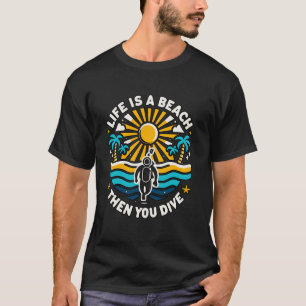Erstaunlicher lustiger Taucher Strandliebhaber Tau T-Shirt