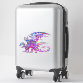 Erstaunlicher Mosaik-Drache Aufkleber (Koffer)