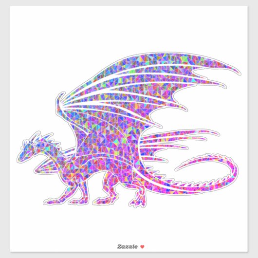 Erstaunlicher Mosaik-Drache Aufkleber (Blatt)