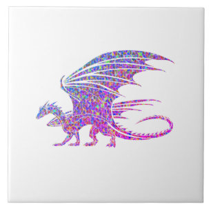 Erstaunlicher Mosaik-Drache Fliese