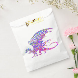 Erstaunlicher Mosaik-Drache Lila Geschenktütchen
