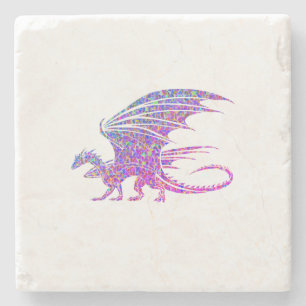 Erstaunlicher Mosaik-Drache Steinuntersetzer