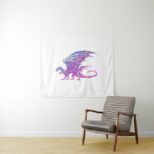 Erstaunlicher Mosaikdrache Wandteppich (Beispiel (Horizontal))