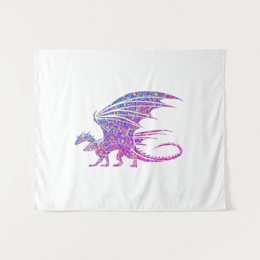 Erstaunlicher Mosaikdrache Wandteppich (Vorderseite (Horizontal))