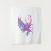 Erstaunlicher Mosaikdrache Wandteppich (Vorderseite)
