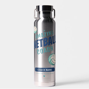 Erstaunlicher Netball-Trainer Personalisierter Nam Trinkflasche