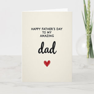 Erstaunlicher Papa Einfache Liebeskarte Karte
