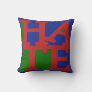 Erstaunlicher Pop Art Pillow "HATE" Kissen