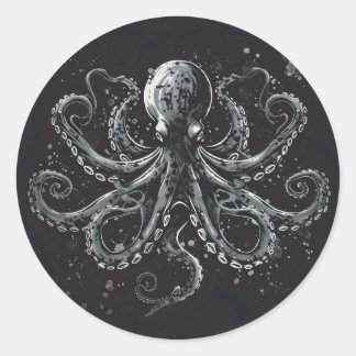 Erstaunlicher Rocktopus Runder Aufkleber
