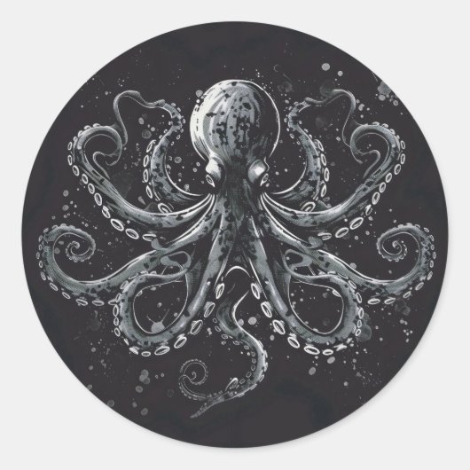 Erstaunlicher Rocktopus Runder Aufkleber (Vorderseite)