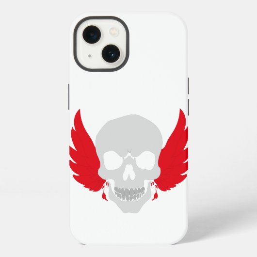 erstaunlicher Schädel mit Flügel iPhone Hülle (Rückseite)