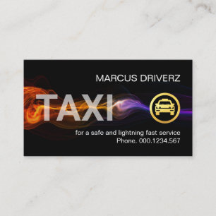 Erstaunlicher schneller Blitz-Taxi-Service Visitenkarte