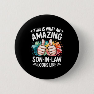 Erstaunlicher Schwiegersohn Geschenk lustiger Vate Button