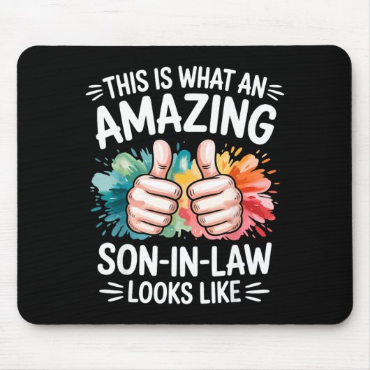 Erstaunlicher Schwiegersohn Geschenk lustiger Vate Mousepad (Vorne)