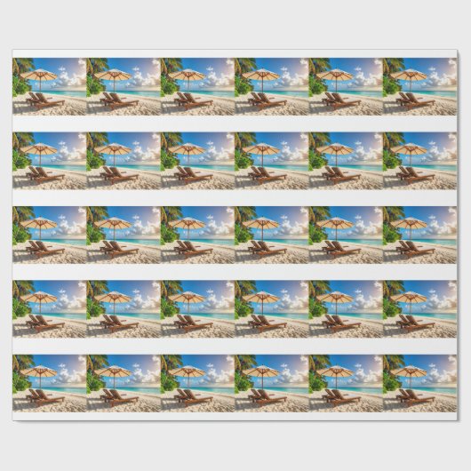 Erstaunlicher Strand Geschenkpapier (Flach)