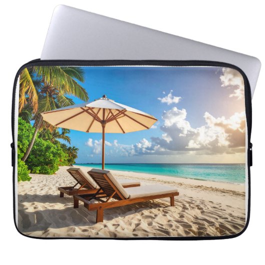 Erstaunlicher Strand Laptopschutzhülle (Vorderseite)