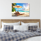 Erstaunlicher Strand Leinwanddruck (Insitu (Schlafzimmer))