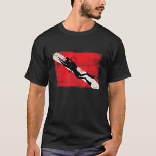 Erstaunlicher Taucher Unter Wasser Tauchflagge Scu T-Shirt