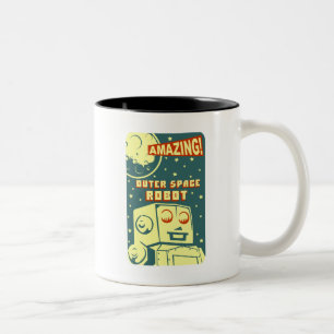 Erstaunlicher Weltraumroboter Zweifarbige Tasse
