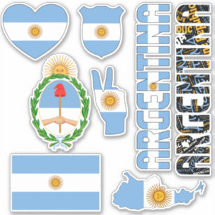 Erstaunliches Argentinien prägt nationale Symbole Aufkleber