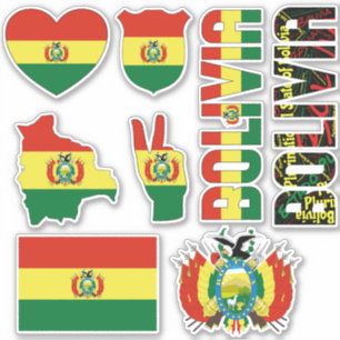 Erstaunliches Bolivien prägt nationale Symbole Aufkleber