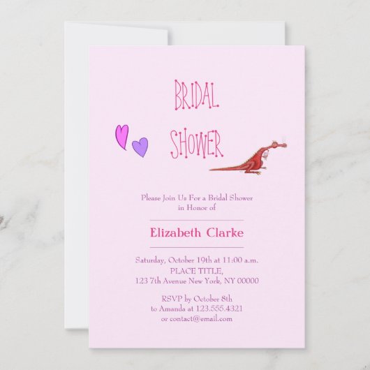 Erstaunliches Dragon in der Liebe Einladung (Vorderseite)