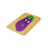 Erstaunliches Eggplant von Kenneth Yoncich Badematte (Schrägansicht)