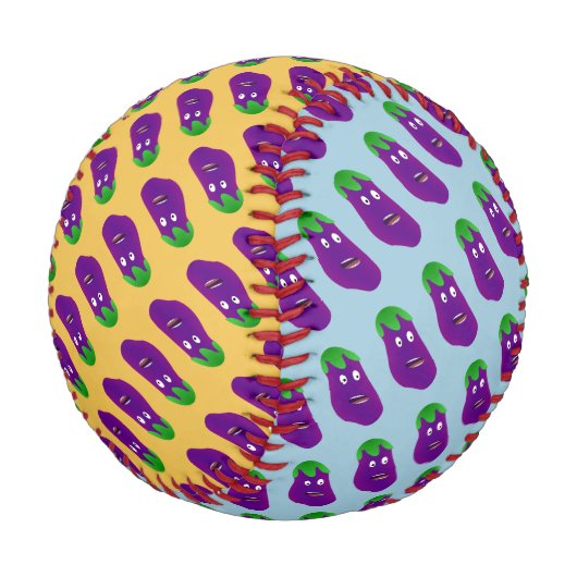 Erstaunliches Eggplant von Kenneth Yoncich Baseball (Schrägansicht)