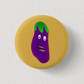 Erstaunliches Eggplant von Kenneth Yoncich Button (Vorderseite)