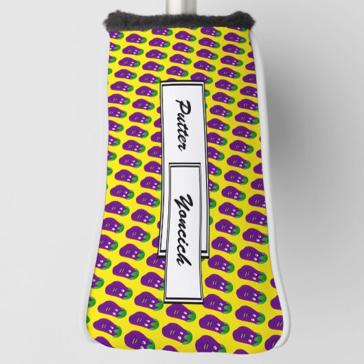 Erstaunliches Eggplant von Kenneth Yoncich Golf Headcover (Rotieren 90)