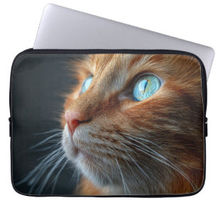 Erstaunliches Fluffiges Oranges Katzenprofil - Bla Laptopschutzhülle