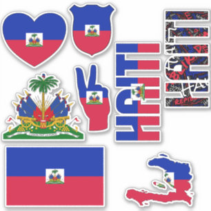 Erstaunliches Haiti prägt nationale Symbole Aufkleber
