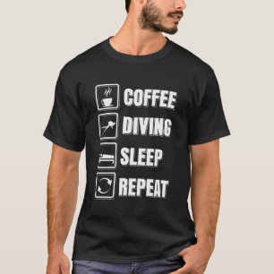 Erstaunliches Kaffee-Tauchen Ruhe Neustart Lustige T-Shirt
