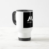 Erstaunliches Leben Monochrom A Logo Reisebecher (Vorderseite Links)