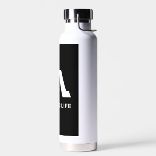 Erstaunliches Leben Monochrom A-Logo Trinkflasche
