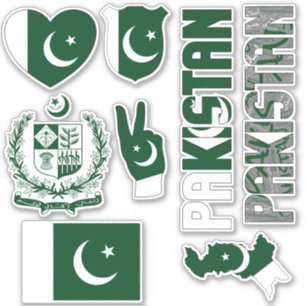 Erstaunliches Pakistan formt nationale Symbole Aufkleber