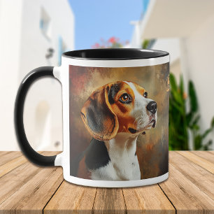 Erstaunliches Porträt eines Beagle-Hundes Tasse
