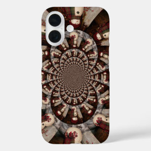 Erstaunliches Schneemann-Kaleidoskop Intrigante iPhone 16 Hülle