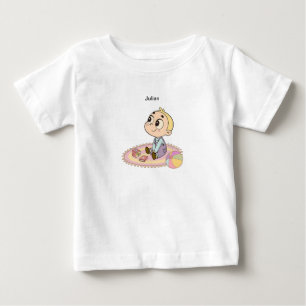 Erstaunter Junge Illustration Baby T-shirt