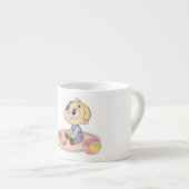 Erstaunter Junge Illustration Espressotasse (Vorderseite Rechts)