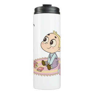 Erstaunter Junge Illustration Thermosbecher