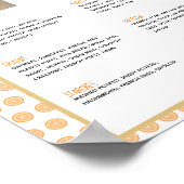 Erste 100 Foods Orange Baby Weaning Meilenstein Poster (Ecke)